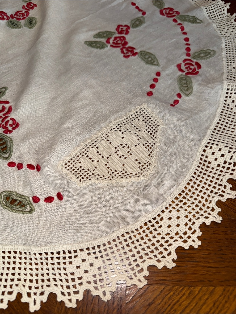 Antique table doily